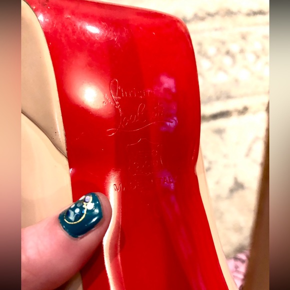 Christian louboutin Nude Platform Peep Toe Pumps - Picture 15 of 15